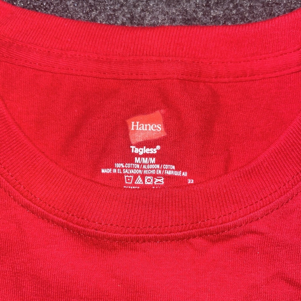 Bethlehem Georgia Post Office Red Christmas Card Stamp Hanes T Shirt Adult M - Picture 3 of 7